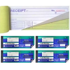 4 X Carbonless Cash Money Rent Receipt Record Book 2 Part 50 Sets Duplicate Copy