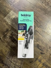 Beldray Cordless Hand Vac Wet & Dry Rechargeable 20min Run Time Black Compact