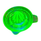Vintage Large Juicer Uranium Vaseline Green Depression Glass Reamer Pour Spout
