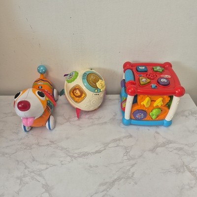 Vtech Winfun Baby Toy Bundle Interactive Education Dog Crawl Busy Learners Cube