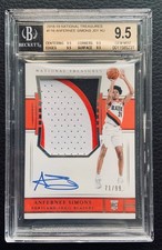 #/99 Anfernee Simons BGS 9.5 GEM 2018-19 Panini National Treasures Auto RC #116
