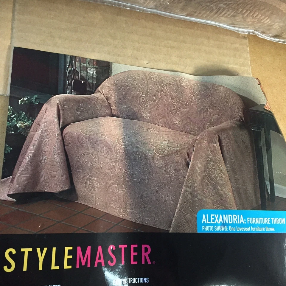 Style Master Alexandria Furniture Mocha Throw 70" x 114" Chairs & Loveseats NEW - Image 2 of 4
