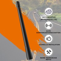 ✅ Auto Antenne Universal Kurz Stab Antenne Dachantenne Auto FM Gewinde Adapter ✅