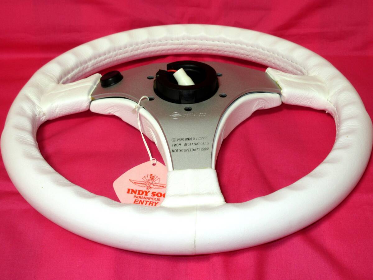 Unused item DYNAMIC INDY500 INDIANAPOLIS 31Φ white leather