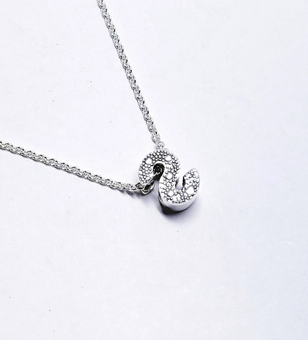 Tiny Heart Dainty Initial Necklace Silver Color Heart MOM Lemon Pendant  Charm Choker Necklaces For Women Girls Men Jewelry Gift