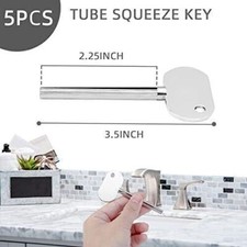 5 Pack Stainless Steel Tube Squeezer Toothpaste Squeezer Keys Dispenser Rollersu