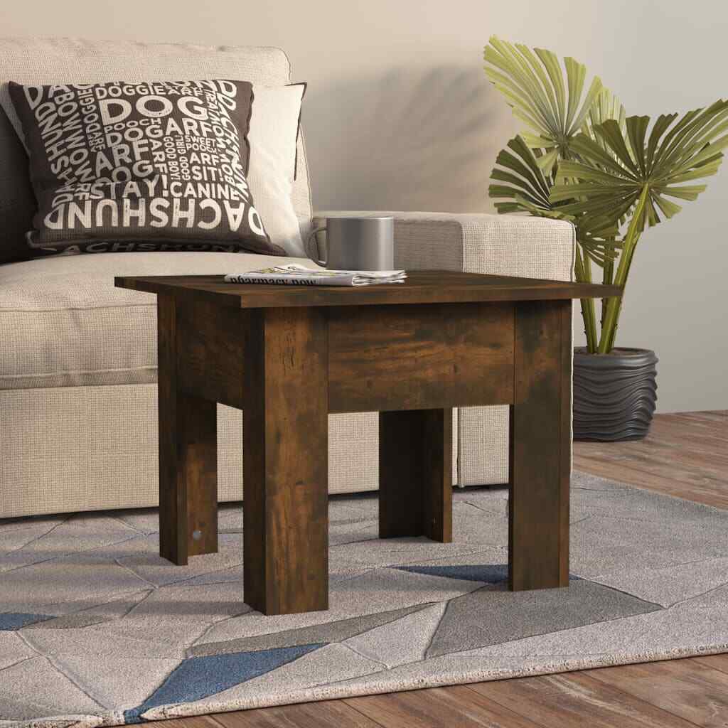 Smoked Oak 21.7x21.7x16.5 Engineered Wood Coffee Table by vidaXL