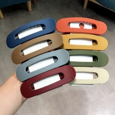 Women Big Hairpin Frosted Hair Clip Large Barrettes Candy Color Duckbill Clip  ↲