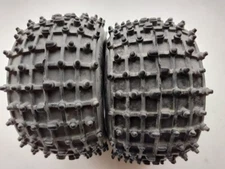 Pro-Line Racing Red Paddle Spike 2.2 Stadium Truck pair of Tires Vintage RC Rare