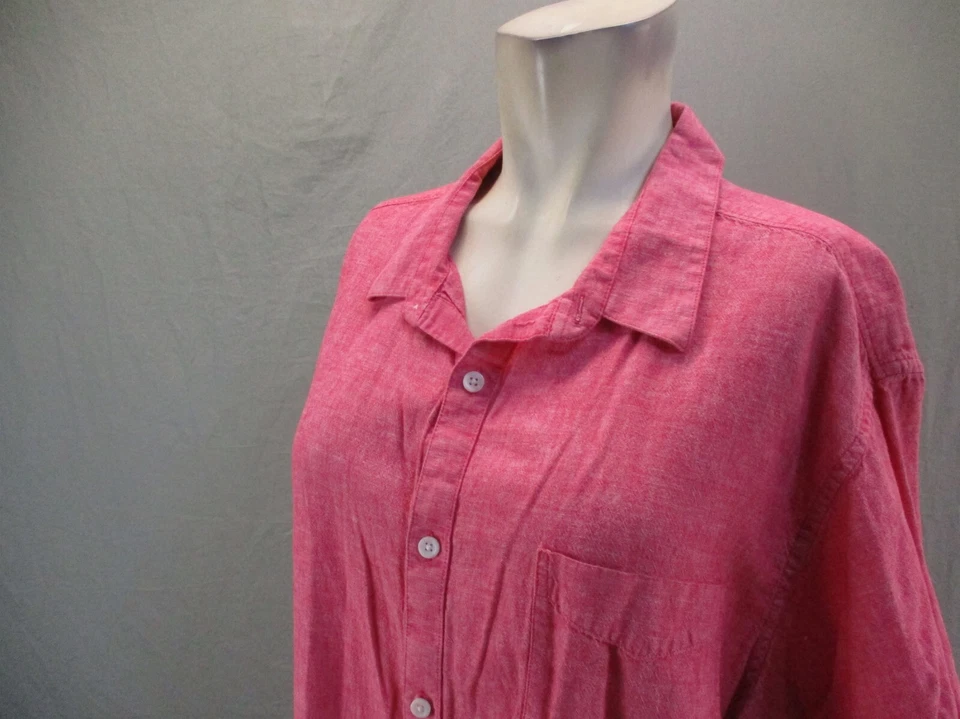 Marc Anthony Size XXL Mens Linen Cotton Blend Button Up Short Sleeve Shirt 922 - Image 4 of 4