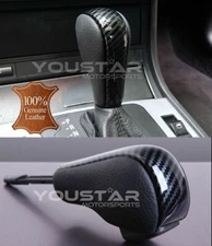 US STOCK Carbon Effect Leather Shift Knob for BMW E46 E36 E60 E39 E38 X3 X5 Z3