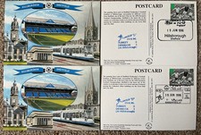 Turkey v Denmark 1996 @ Hillsborough Dawn First Day ‘Cover’/Postcard X 2