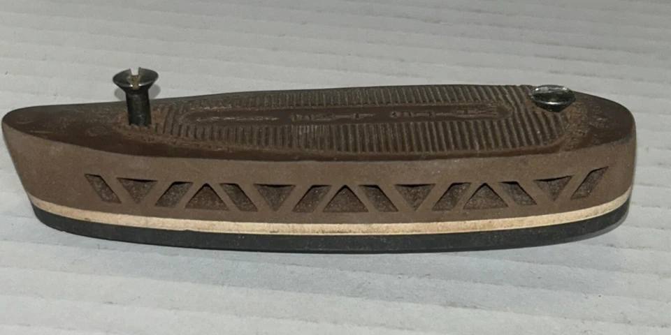 Vintage Mershon Company White Line Brown Recoil Pad REG L - Image 4 of 4