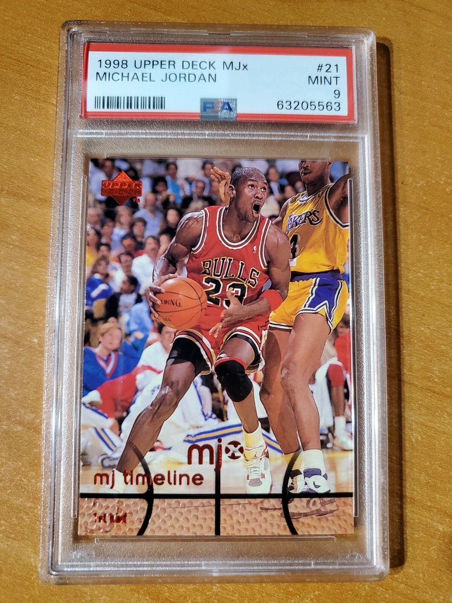1998 Upper Deck MJX MJ Timeline Michael Jordan Card #21 PSA 9 Mint