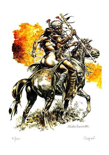 Paolo Eleuteri SERPIERI Portfolio: INDIANS lim.200 Ex signed INDIANER/DRUUNA Art - Picture 8 of 12