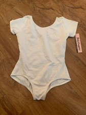 Short Sleeve Leotard by Body Wrappers style VL120 child size12-14 white