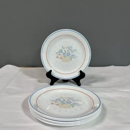 Corelle Country Cornflower 7 1/4" Salad Plates Set of 6 Corning Discontinued 2c