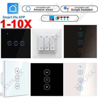 Smart WIFI Rolladenschalter Touch Jalousieschalter Vorhang Schalter Alexa Timer
