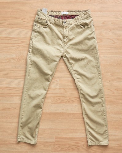 PRADA Milano Cotton Blend Skinny Trousers Pants, Size 34