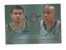Earl Watson / Courtney Alexander 2001-02 UD Inspirations Dual Auto.card,# 111   