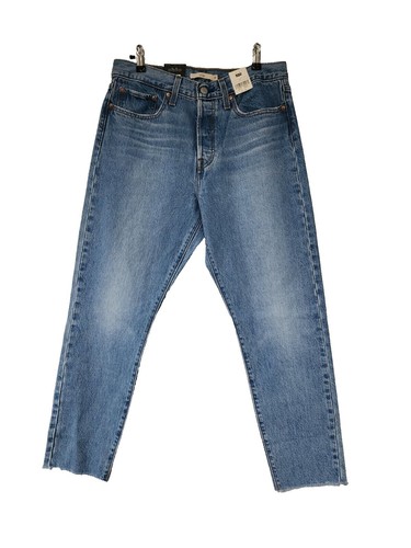 Reformation Jeans Eloise White Button Front Denim Sailor Size 30