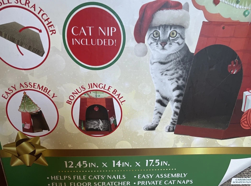 American Cat Club  Carboard Scratch Christmas Tree House  - Image 3 of 4