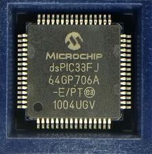 DSPIC33FJ64GP706A-E/PT MICROCHIP IC MCU 16BIT 64KB FLASH EXT TEMP ROHS 4 PIECES