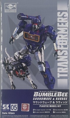 2022 Hasbro Transformers Bumblebee Soundwave & Ravage Plastic Model Kit Figure