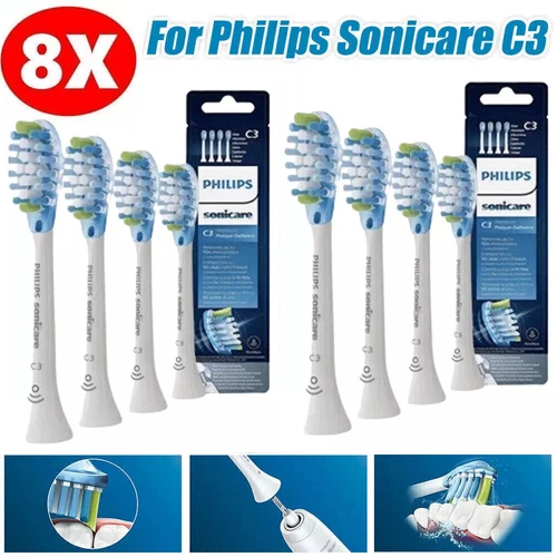 4/8xPhilips Sonicare C3 HX9044 Optimal Premium Plaque cabezales de cepillo GERHRTHJRRTUU - Imagen 21 de 26
