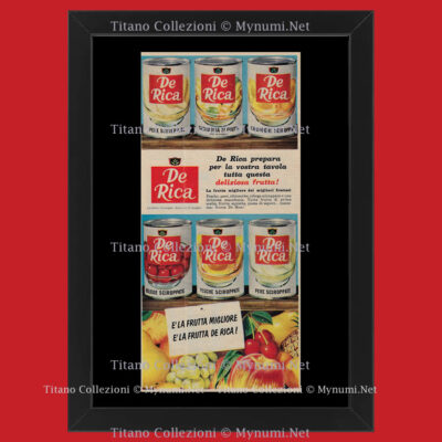 60er Jahre * Original Werbung ''De Rica, es ist die beste Frucht'' Rahmen