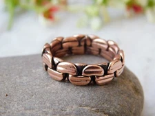 Solid Pure Copper handmade Bracelet Ring Men Women Arthritis Jewellery All size,