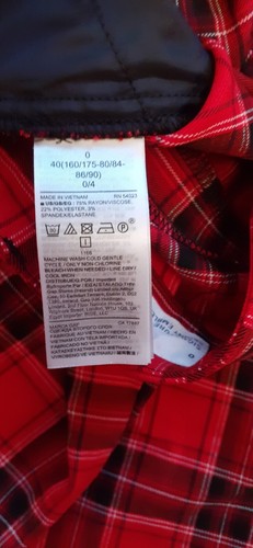 Ladies GAP signature skinny ankle red plaid pants size UK4 - Picture 6 of 7