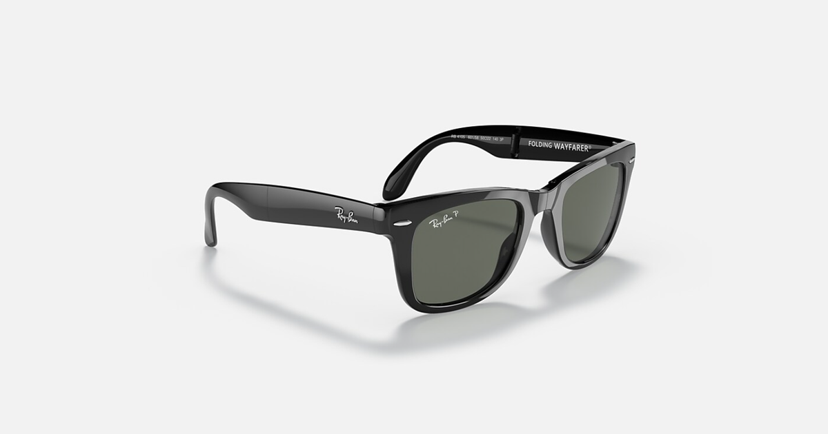 Ray-Ban Wayfarer Folding Classic Green Polarized Sunglasses RB4105