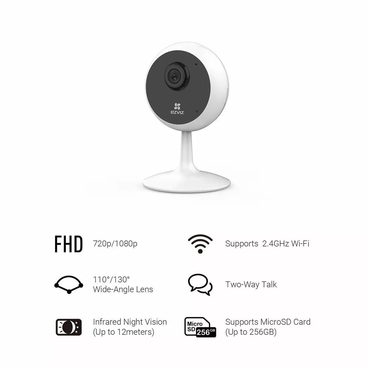 EZVIZ Indoor Security Camera 1080P WiFi Baby Monitor, Smart Motion  Detection, Two-Way Audio, 40ft Night Vision, Works with Alexa & Google