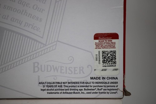 Lionel 2028230 Enjoy Budweiser Woodside Reefer O Gauge King of Beers 1:48 NIB - Picture 7 of 8