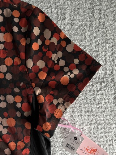 Koi Scrub Top Women’s Sz XL Brown Color Splash Dot Raquel Stretch Nursing - Picture 5 of 11