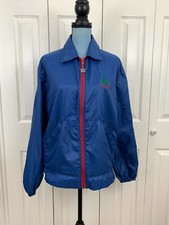 Vintage 70s West Wind Jacket Wind Breaker Zip Red Blue Meadow Brook Fort Wort M