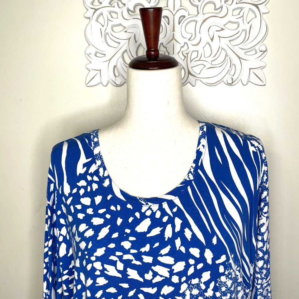 ANN TAYLOR Women's LARGE Blouse Tunic Top Back Buttons Faux Closure ...