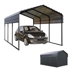 10x15 ft Outdoor Carport Heavy Duty Gazebo Garage Car Shelter Shade w/ Sidewall