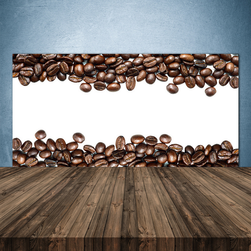 Crédence de cuisine en verre panneau 140x70 fond de hotte motif café