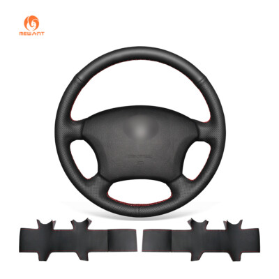 Black Artificial Leather Steering Wheel Cover for Toyota Land Cruiser Prado 120