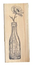 Beverage Bottle Single Flower Vase Household Decoration Wood Rubber Stamp