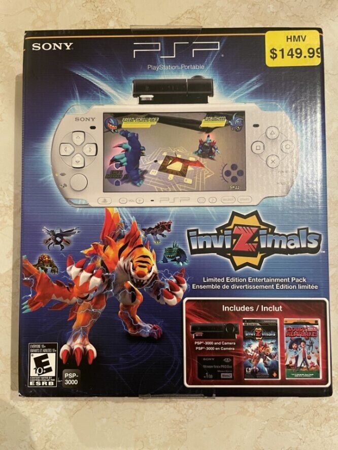 Sony PSP-3000 White Handheld Console Invizimals Canadian