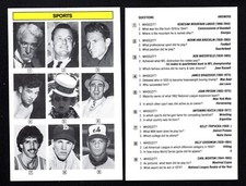 Kenesaw Mountain Landis Kelly Tripucka Vintage Sports Trivia Card A-29