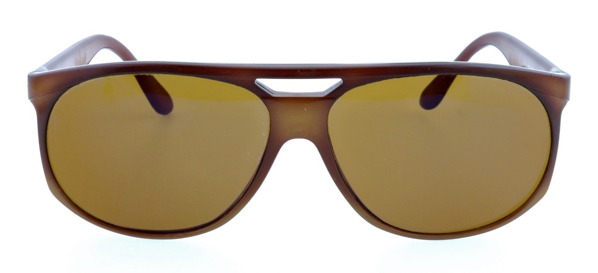 Vintage VUARNET for ALAIN PROST AP462 POUILLOUX Brown Aviator
