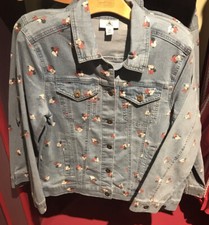 Disney Parks Minnie Mouse Embroidered Denim Jean Jacket L 1X 2X 3X NWT