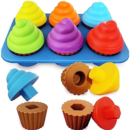Cupcake Toy Toddler Toy Learning Colors and Shape-Shape Sorting Toys for Todd...-image