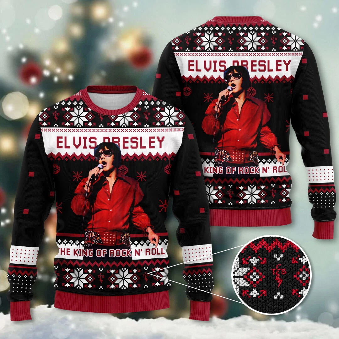 Elvis Presley 3D Ugly Sweater