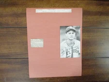 LOY HANNING(D-86)Signed 3 1/4X 5 Black/White Photo w/8 x 11 Display w/Obit/Stats