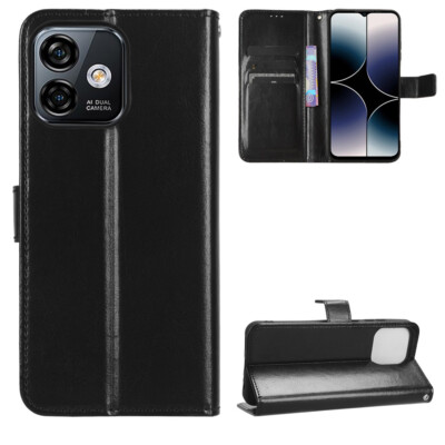 For Ulefone Note 16 Pro Crazy horse Skin Magnetic Flip PU Leather Wallet Case